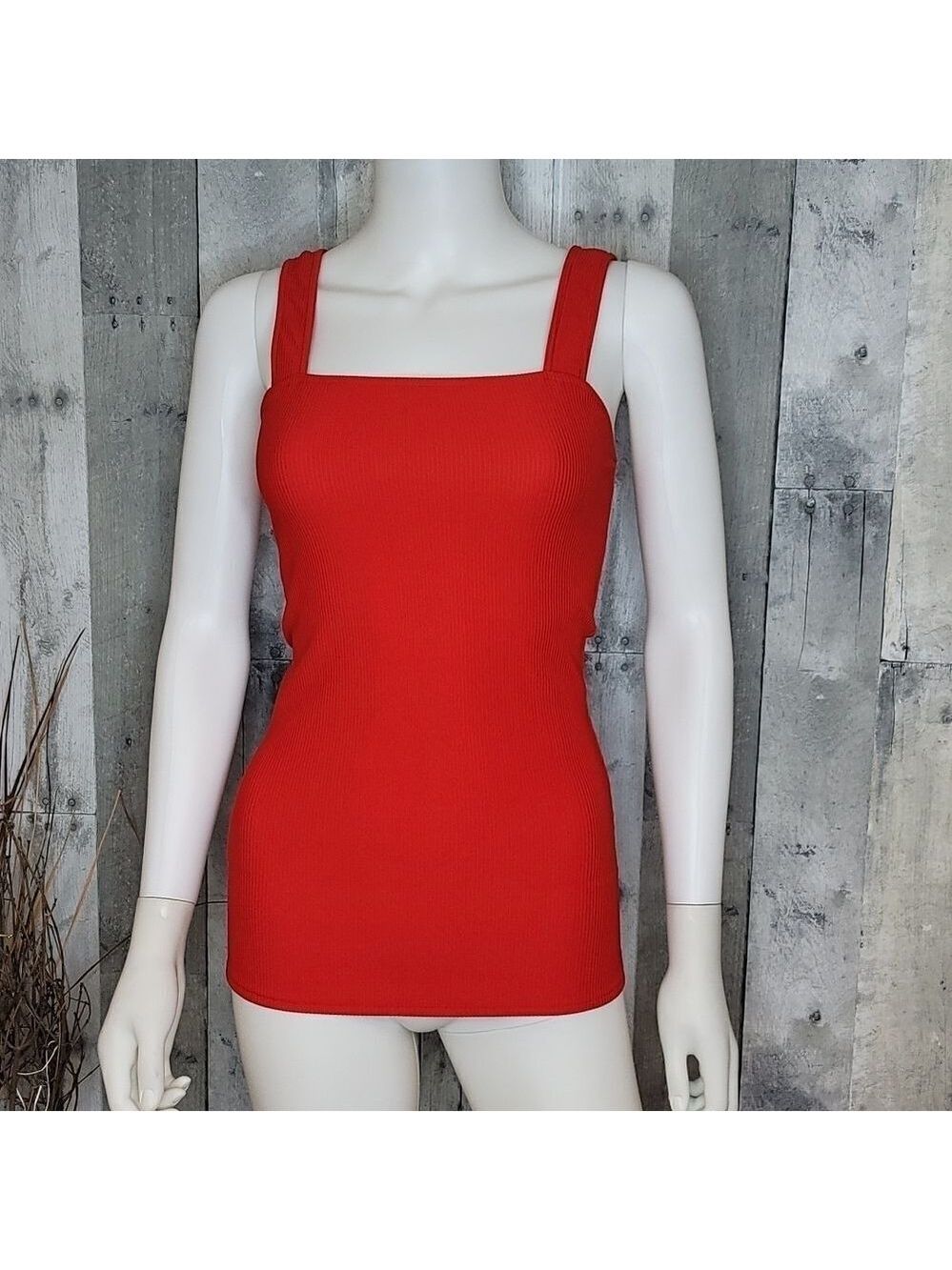 NWT SHOW Me Your MuMu Rory Ribbed Square Neck Top - Picture 2 of 9